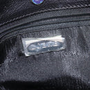 LOEWE Anagram Shoulder Bag Leather Black Silver Auth yk17569-17