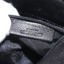 LOEWE Anagram Shoulder Bag Leather Black Silver Auth yk17569-11