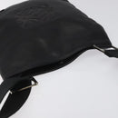 LOEWE Anagram Shoulder Bag Leather Black Silver Auth yk17569-6