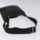 LOEWE Anagram Shoulder Bag Leather Black Silver Auth yk17569-7