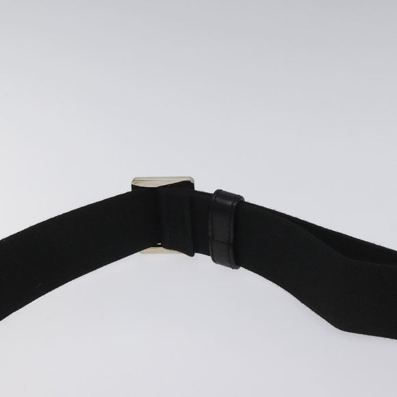 LOEWE Anagram Shoulder Bag Leather Black Silver Auth yk17569