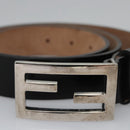 FENDI Belt Leather 39.4"" Black Auth yk17580-6