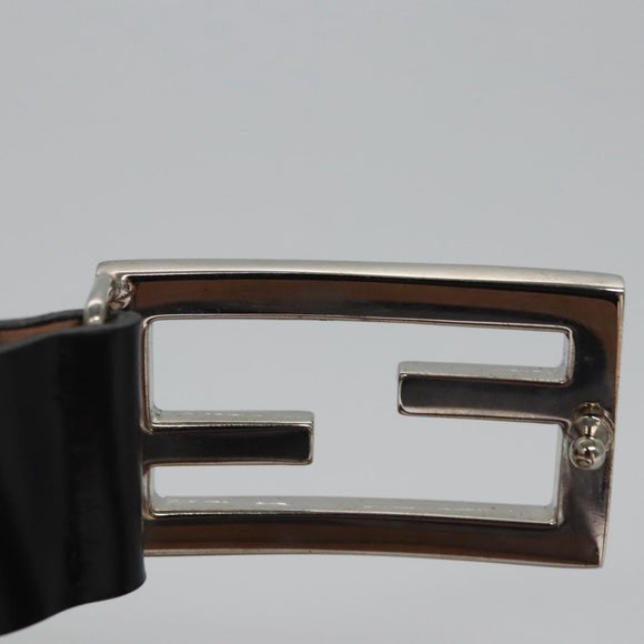 FENDI Belt Leather 39.4"" Black Auth yk17580