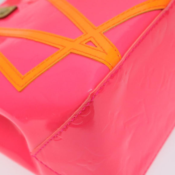 LOUIS VUITTON Monogram Vernis Fluo Reade PM Hand Bag Red M91903 Auth yk17584SAV