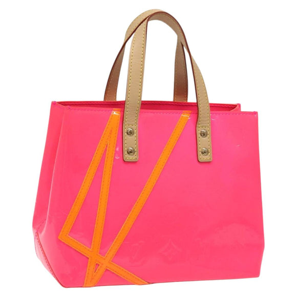 LOUIS VUITTON Monogram Vernis Fluo Reade PM Hand Bag Red M91903 Auth yk17584SAV