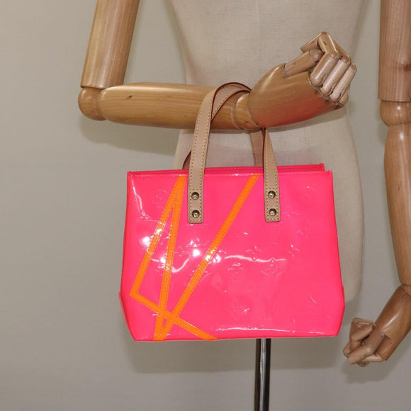 LOUIS VUITTON Monogram Vernis Fluo Reade PM Hand Bag Red M91903 Auth yk17584SAV