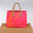 LOUIS VUITTON Monogram Vernis Fluo Reade PM Hand Bag Red M91903 Auth yk17584SAV-12