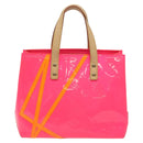 LOUIS VUITTON Monogram Vernis Fluo Reade PM Hand Bag Red M91903 Auth yk17584SAV-13