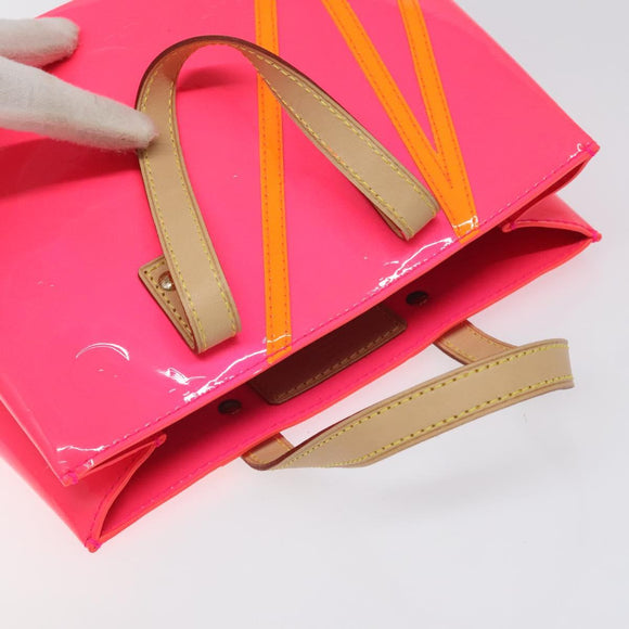 LOUIS VUITTON Monogram Vernis Fluo Reade PM Hand Bag Red M91903 Auth yk17584SAV