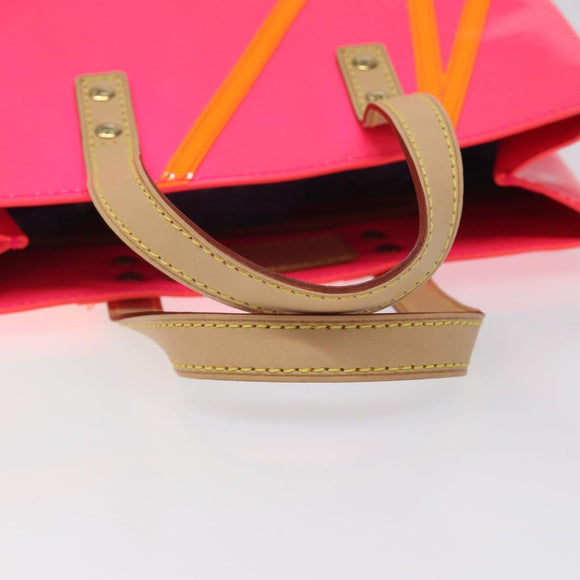 LOUIS VUITTON Monogram Vernis Fluo Reade PM Hand Bag Red M91903 Auth yk17584SAV