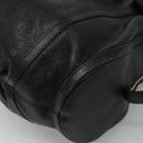 BVLGARI Chandra Tote Bag Leather Black Gold Auth yk17602-9