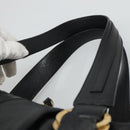 BVLGARI Chandra Tote Bag Leather Black Gold Auth yk17602-8