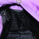 PRADA Hand Bag Nylon Purple Gold Auth yk17616-20
