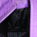 PRADA Hand Bag Nylon Purple Gold Auth yk17616-21