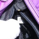 PRADA Hand Bag Nylon Purple Gold Auth yk17616-12
