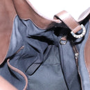 BVLGARI Chandra Shoulder Bag Leather Brown Gold Auth yk17622-19