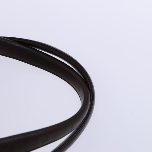 BVLGARI Chandra Shoulder Bag Leather Brown Gold Auth yk17622