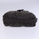 BVLGARI Chandra Shoulder Bag Leather Brown Gold Auth yk17622-9