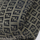 FENDI Zucchino Canvas Hand Bag Navy Silver Auth yk17654-16