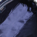 FENDI Zucchino Canvas Hand Bag Navy Silver Auth yk17654-11