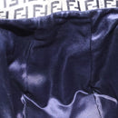 FENDI Zucchino Canvas Hand Bag Navy Silver Auth yk17654-19