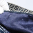 FENDI Zucchino Canvas Hand Bag Navy Silver Auth yk17654-12