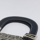 FENDI Zucchino Canvas Hand Bag Navy Silver Auth yk17654-8