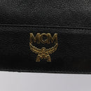 MCM Hand Bag Leather Black Gold Auth yk17655-17