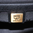 MCM Hand Bag Leather Black Gold Auth yk17655-18