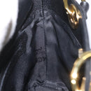 MCM Hand Bag Leather Black Gold Auth yk17655-19