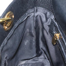 MCM Hand Bag Leather Black Gold Auth yk17655-20