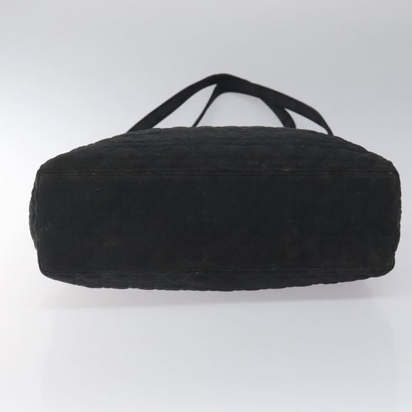 Christian Dior Canage Shoulder Bag Nylon Black Gold Auth yk17665