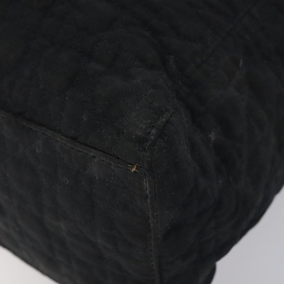 Christian Dior Canage Shoulder Bag Nylon Black Gold Auth yk17665