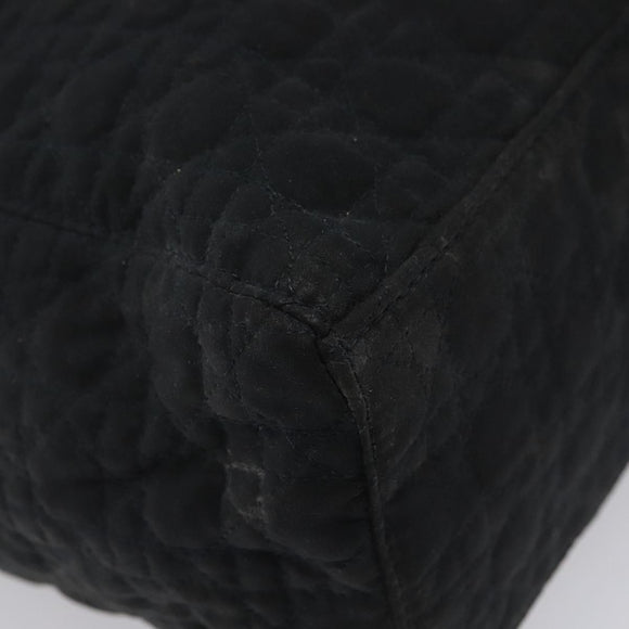 Christian Dior Canage Shoulder Bag Nylon Black Gold Auth yk17665