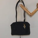 Christian Dior Canage Shoulder Bag Nylon Black Gold Auth yk17665-24
