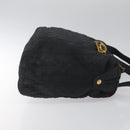 Christian Dior Canage Shoulder Bag Nylon Black Gold Auth yk17665-3