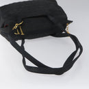 Christian Dior Canage Shoulder Bag Nylon Black Gold Auth yk17665-8