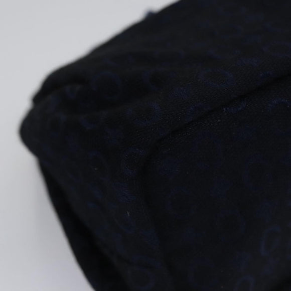 CELINE C Macadam Canvas Towel Pouch set Navy Yellow Auth yk17681