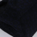 CELINE C Macadam Canvas Towel Pouch set Navy Yellow Auth yk17681-12