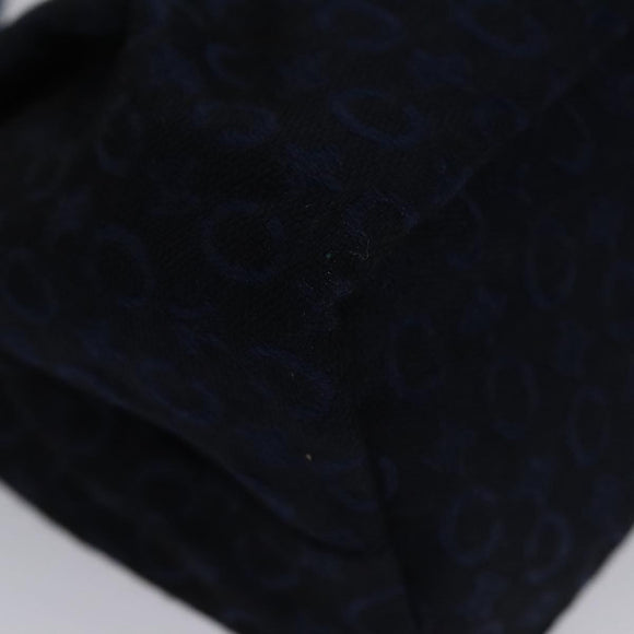 CELINE C Macadam Canvas Towel Pouch set Navy Yellow Auth yk17681