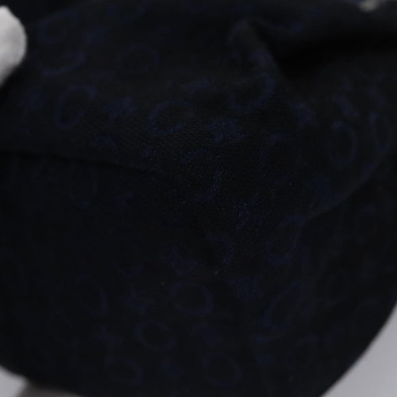 CELINE C Macadam Canvas Towel Pouch set Navy Yellow Auth yk17681