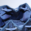 CELINE C Macadam Canvas Towel Pouch set Navy Yellow Auth yk17681-15