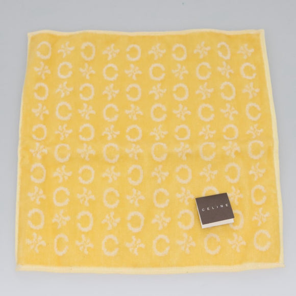 CELINE C Macadam Canvas Towel Pouch set Navy Yellow Auth yk17681