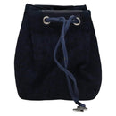 CELINE C Macadam Canvas Towel Pouch set Navy Yellow Auth yk17681-2