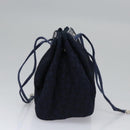 CELINE C Macadam Canvas Towel Pouch set Navy Yellow Auth yk17681-4