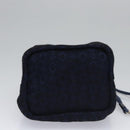 CELINE C Macadam Canvas Towel Pouch set Navy Yellow Auth yk17681-9