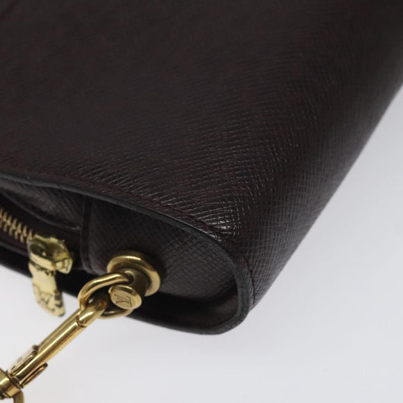 LOUIS VUITTON Taiga Baikal Clutch Bag Acajou M30186 LV Auth yk17736A