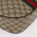 GUCCI GG Supreme Web Sherry Line Shoulder Bag PVC Beige 10 01 3840 Auth yk17755-10