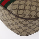 GUCCI GG Supreme Web Sherry Line Shoulder Bag PVC Beige 10 01 3840 Auth yk17755-11