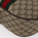 GUCCI GG Supreme Web Sherry Line Shoulder Bag PVC Beige 10 01 3840 Auth yk17755-13